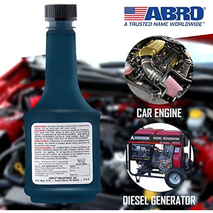 Abro DT-508 SUV CAR DIESEL FUEL TREATMENT FOR INJECTOR CLEANING & EASY FUEL COMBUSTION (354 ML) - Image 5